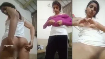 Ceylon Cute Skinny GF Changing Dress & Masturbating