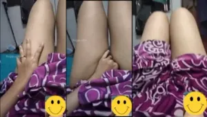 Horny GF Fingering On Her Bed