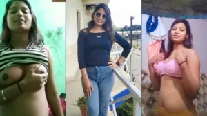 Beautiful GF Showing Her Round Boobs While Bathing 3 Clips + Pics